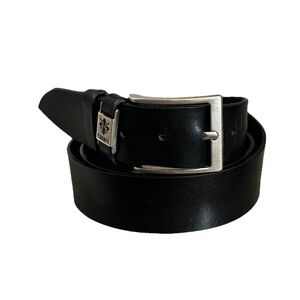 Waist 40-45” Black Genuine Leather Belt for Men By Firenze.